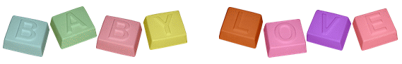 USE THESE SOAP MOULDS TO SPELL OUT WORDS LIKE BABY AND LOVE!